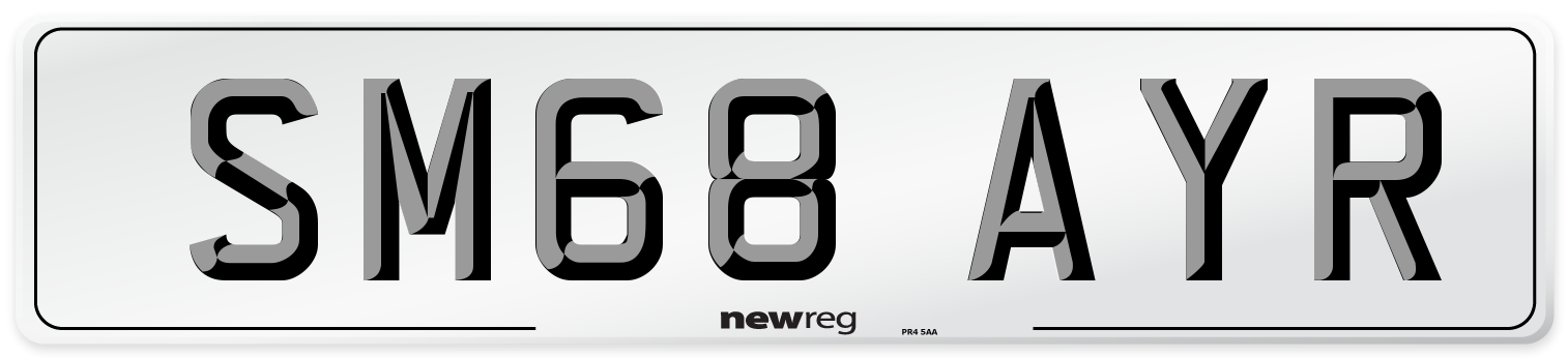 SM68 AYR Number Plate from New Reg